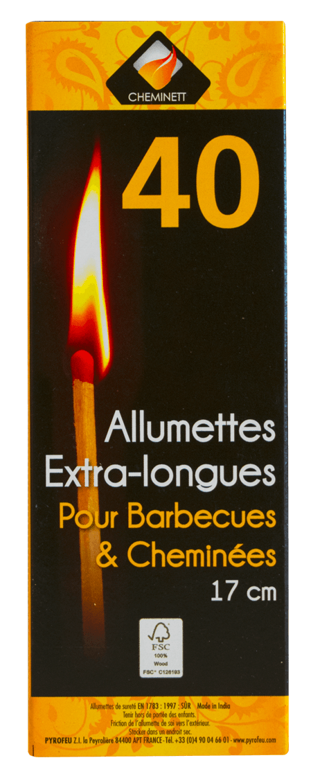 Allumettes extra longues 17 cm - PYROFEU